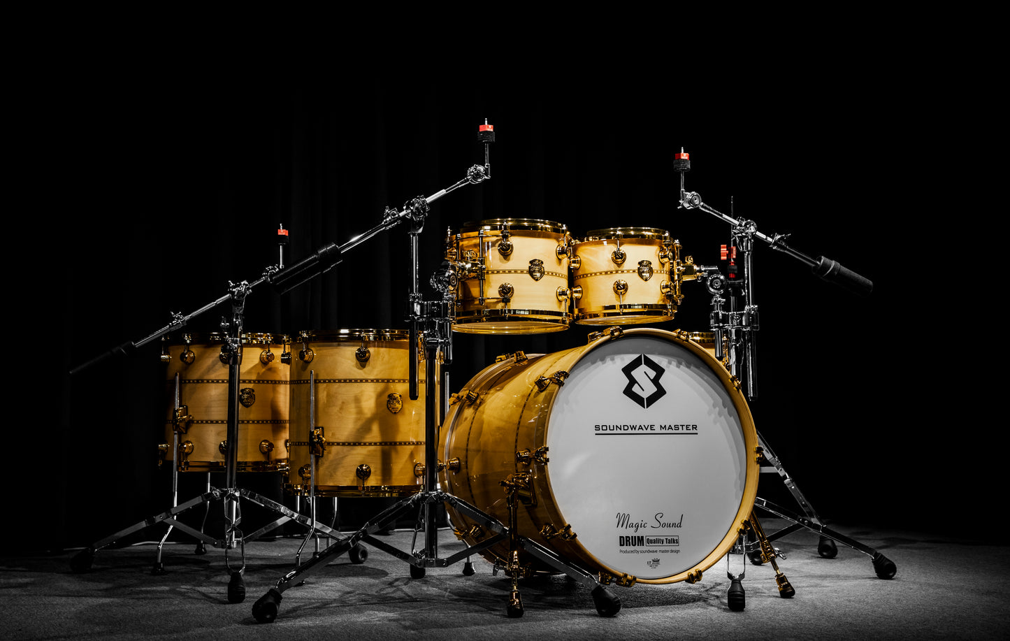 SOUNDWAVE MASTER GLORY SOUND MAPLE LOG W/HAND INLAY DRUM KIT-18