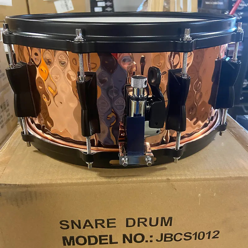 Copper Snare Drum With Black Hardware