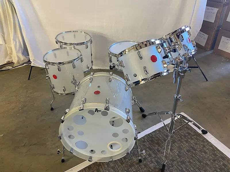 Frost White Acrylic Drum Set FWSP6 – RLFrost White Acrylic Drum Set FWSP6 – RL  