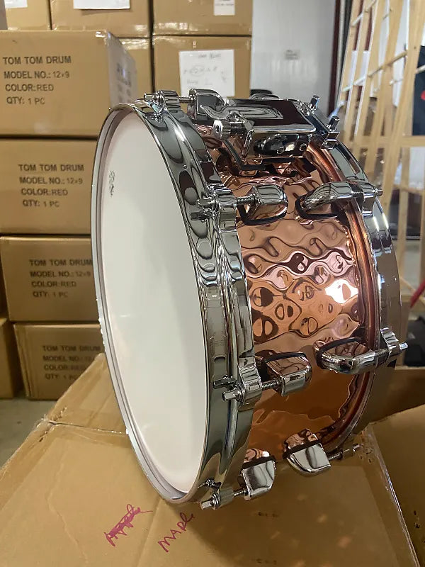 Copper Snare Drum With Chrome Hardware