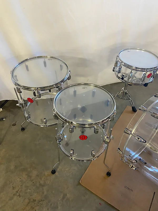 Clear Acrylic Drum Set