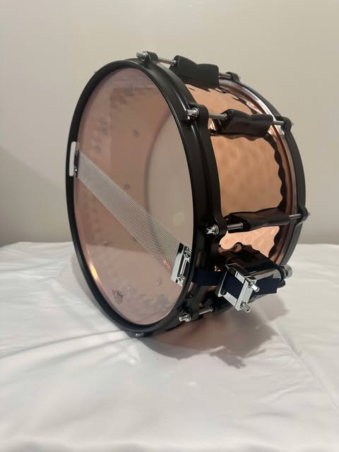 Copper Snare Drum with Black Hardware -JBCS1012
