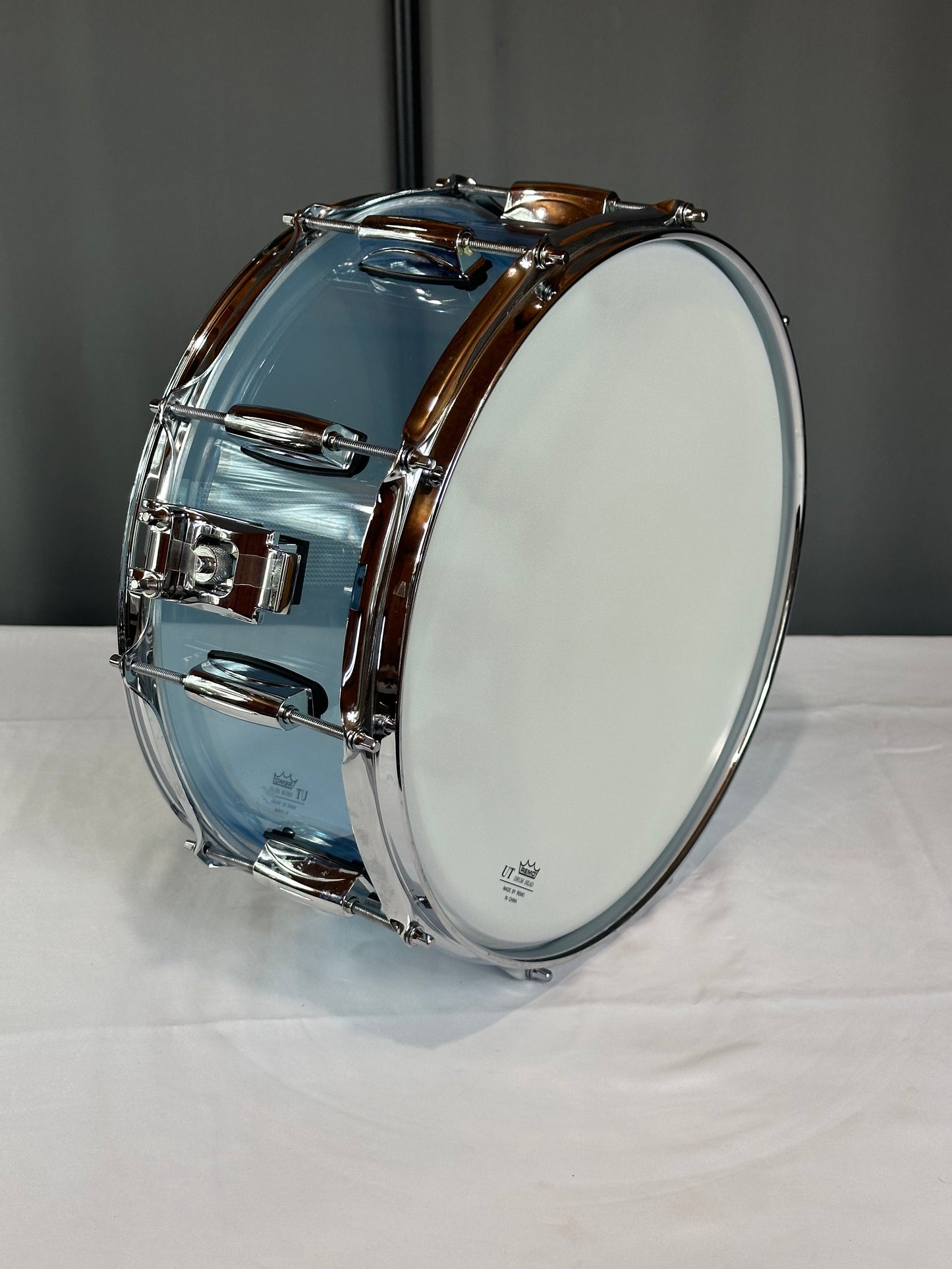 Transparent Blue Acrylic Snare Drum SD14x6-TB