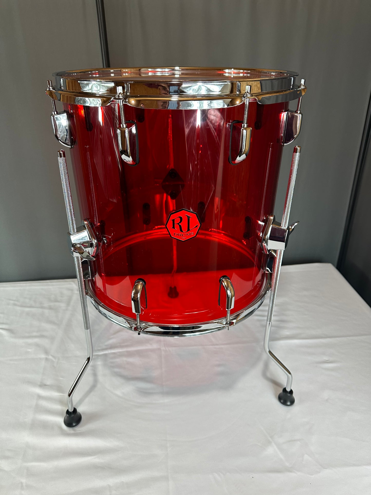 Red Seamless Acrylic 14"x14" - Floor Tom Drum