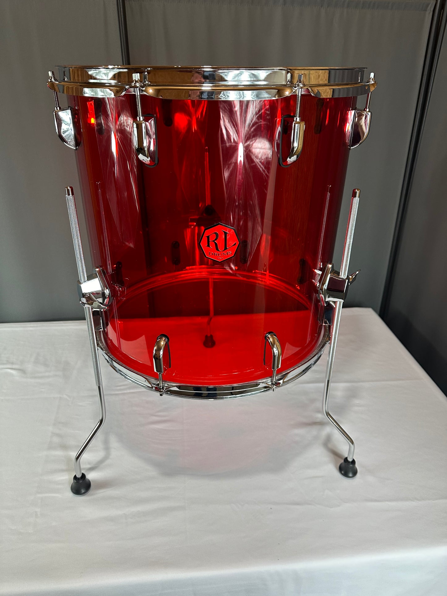 Red Seamless Acrylic 16"x16" - Floor Tom Drum