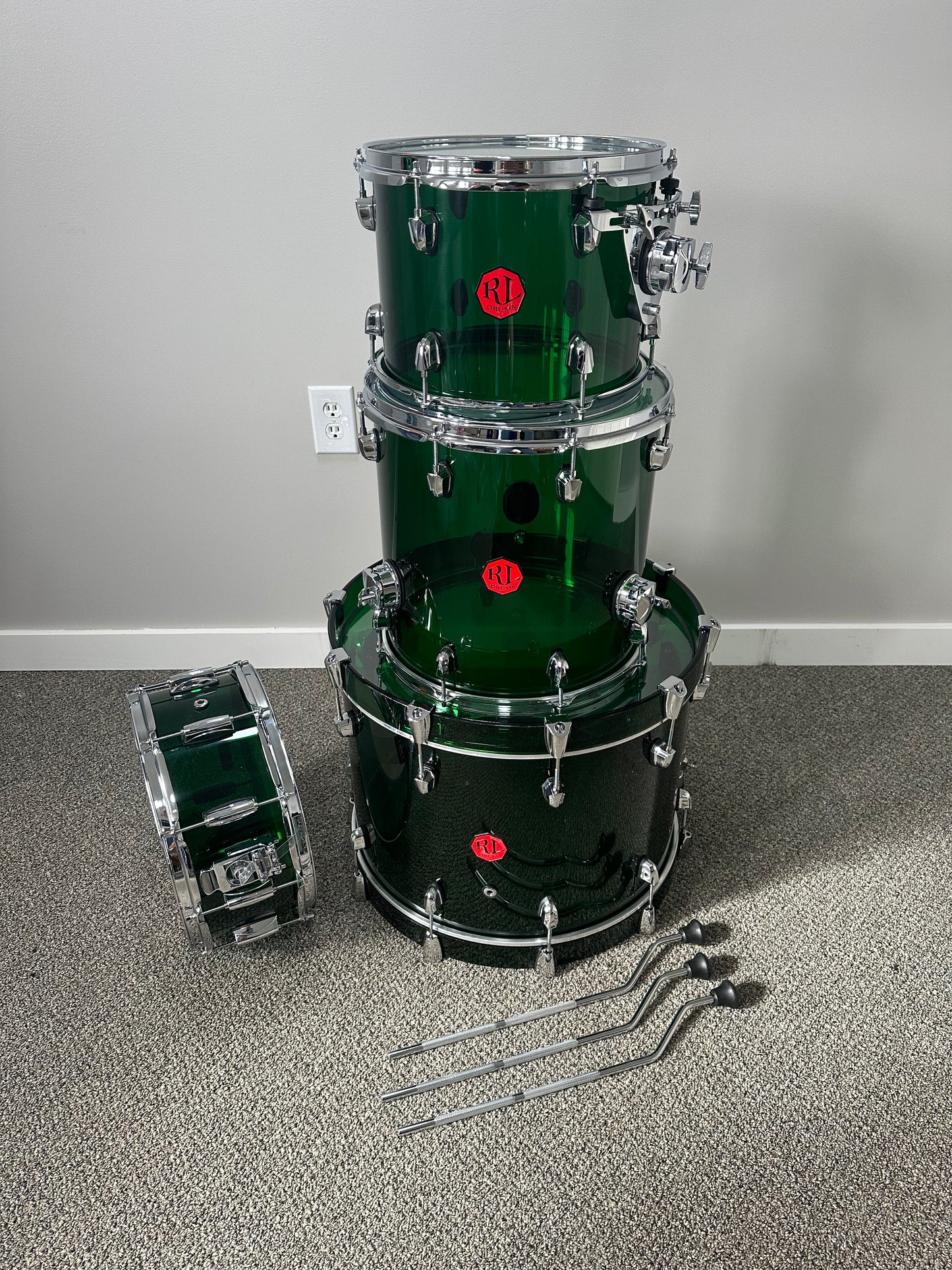 Dark Green Acrylic Shell Pack