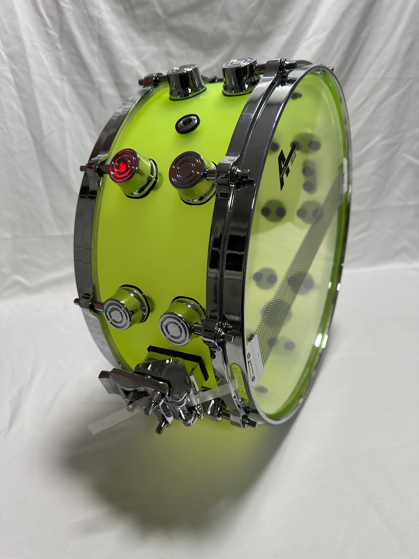 Frosted Fluorescent Green Acrylic Snare Drum FR-14x6-FG-DC