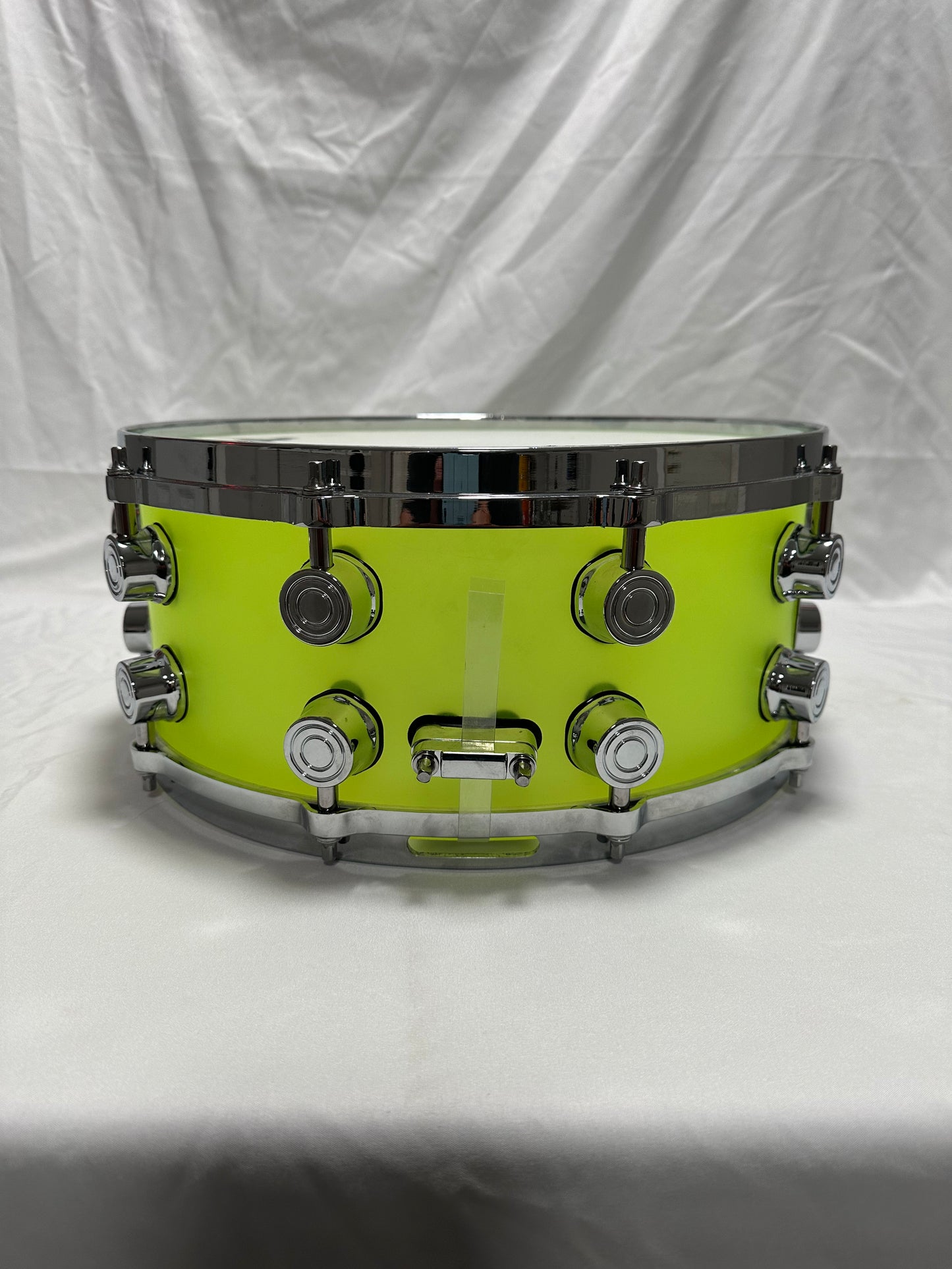 Frosted Fluorescent Green Acrylic Snare Drum FR-14x6-FG-DC