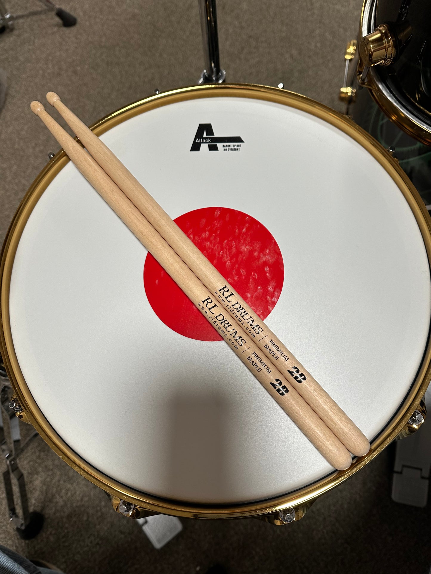 Premium Maple RL Drums Drumsticks 2B-PMOT