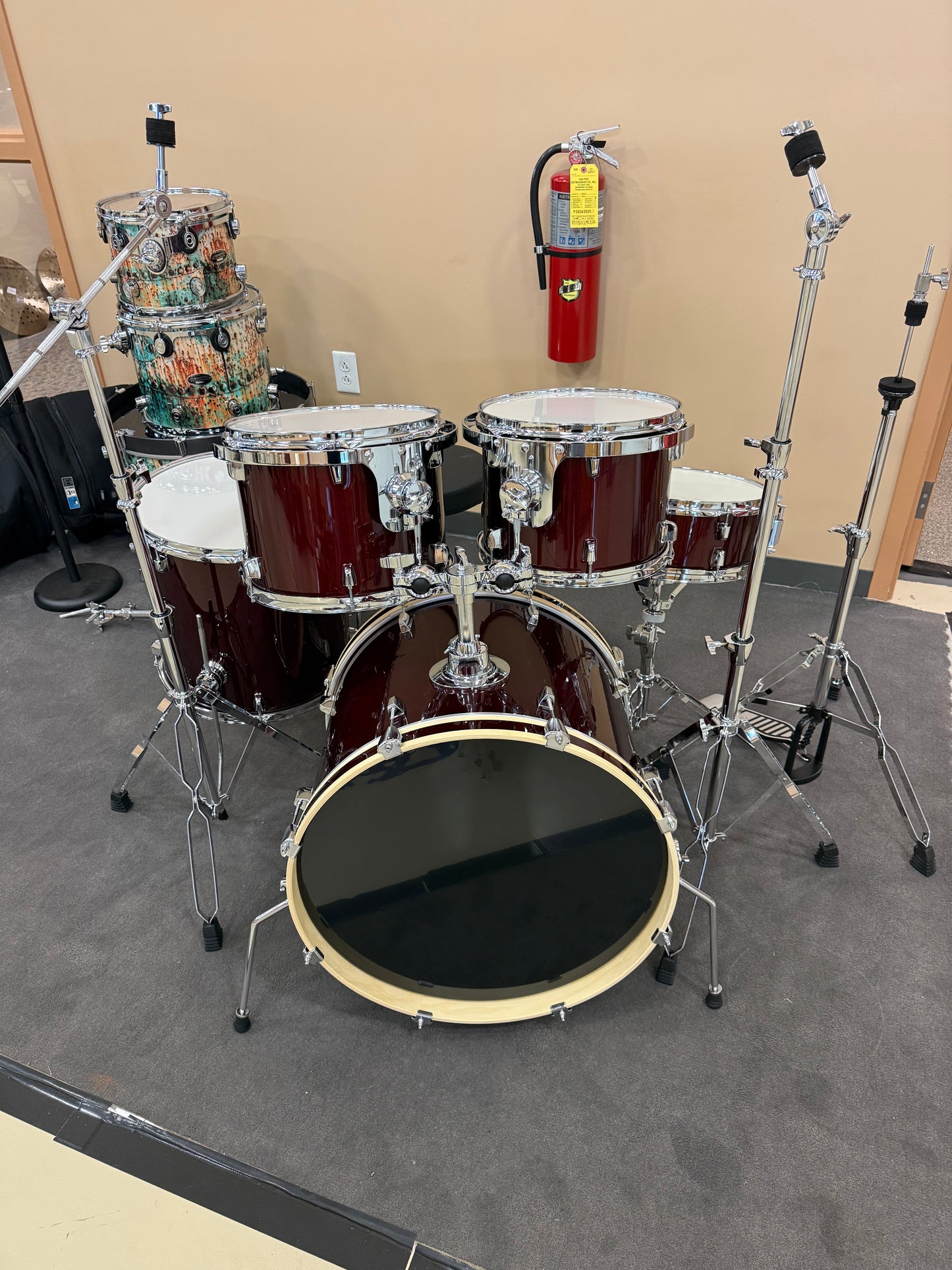 Youth Burgundy 5 Piece Drum Set JBP1212A