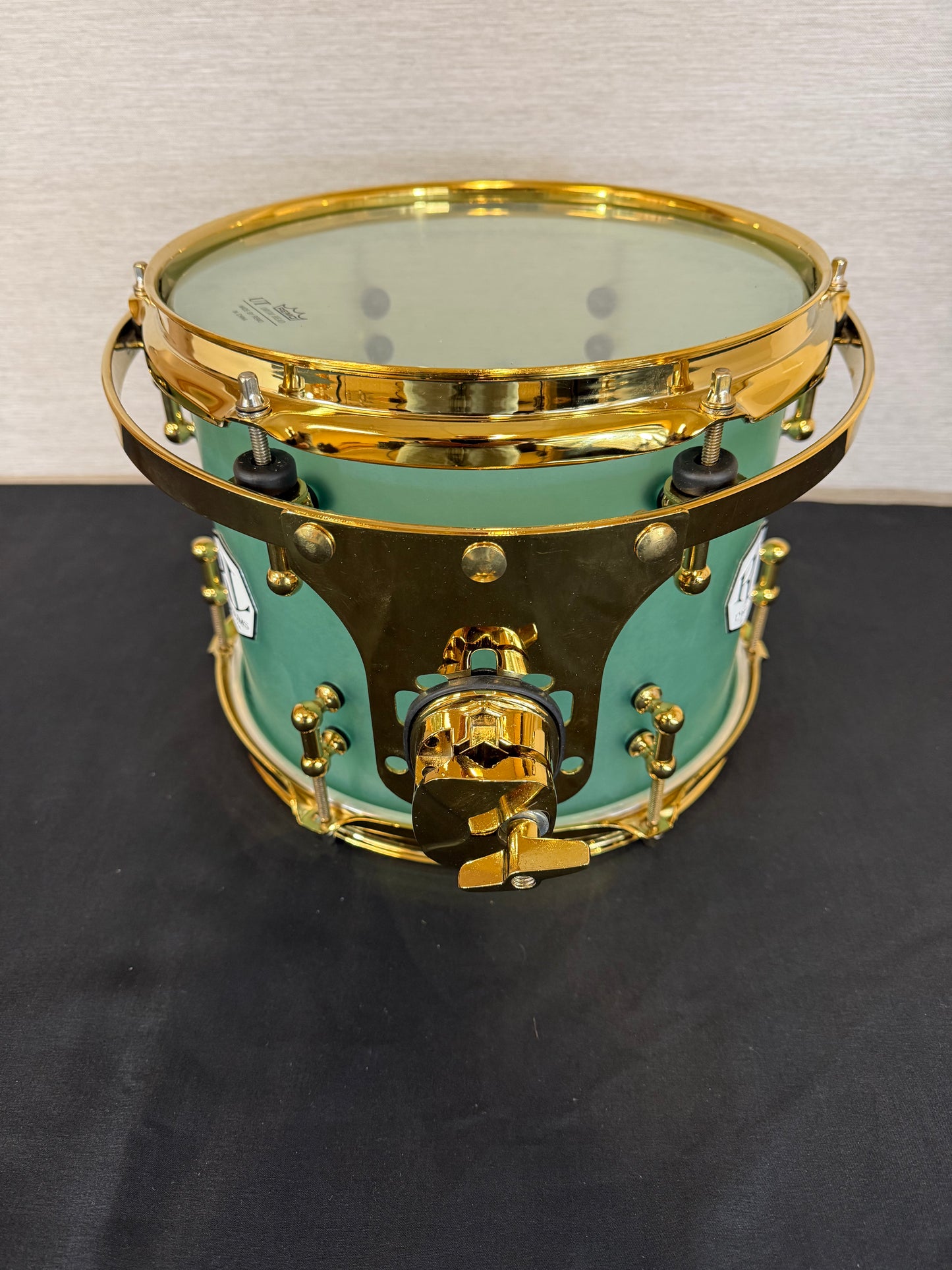 Frosted Coke Bottle Green Seamless Acrylic 10"x8" Gold Color Hardware Tom Drum