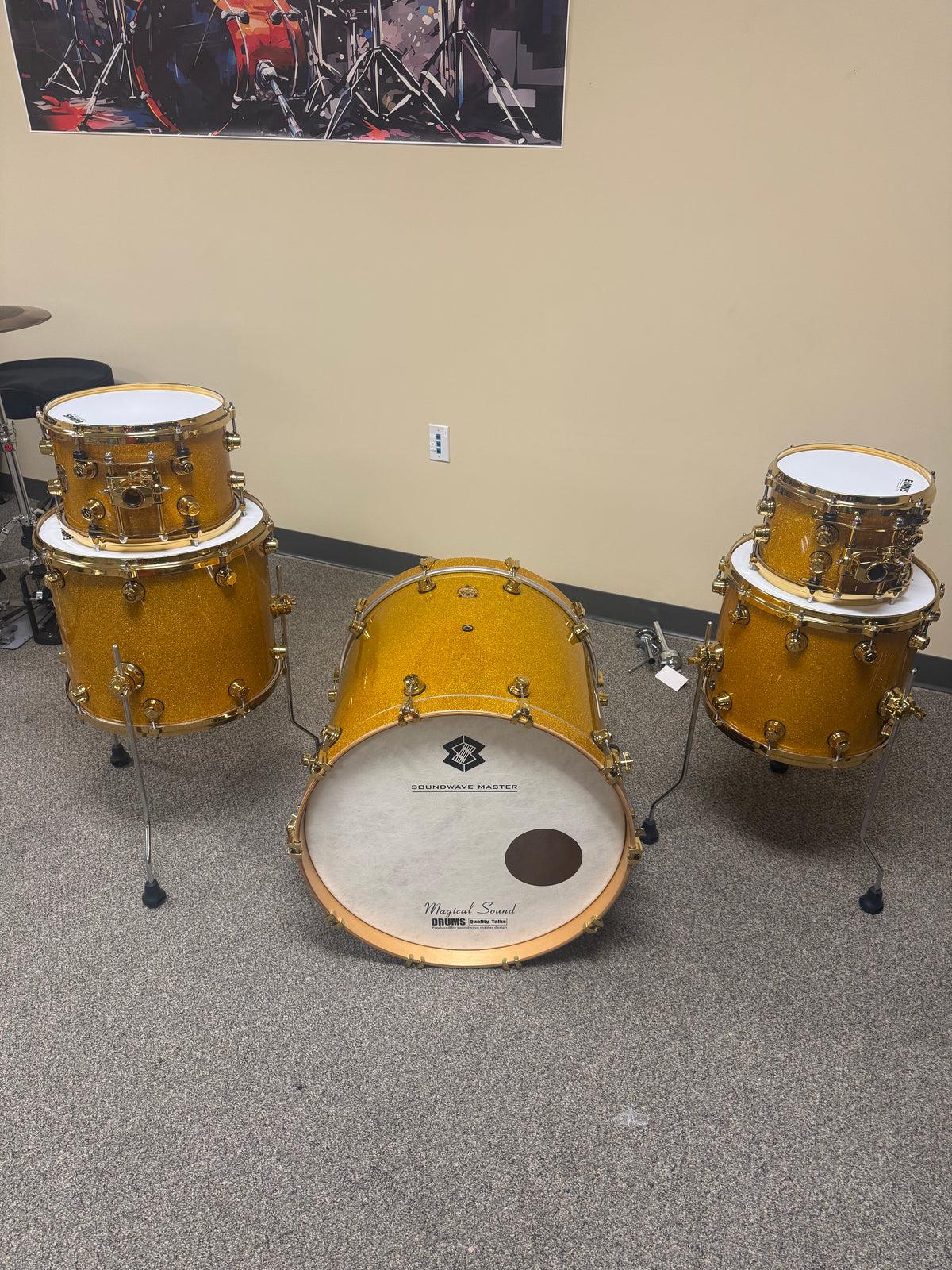 Soundwave Master Glory Sound Golden Drill Drum Shell Pack -Demo Set