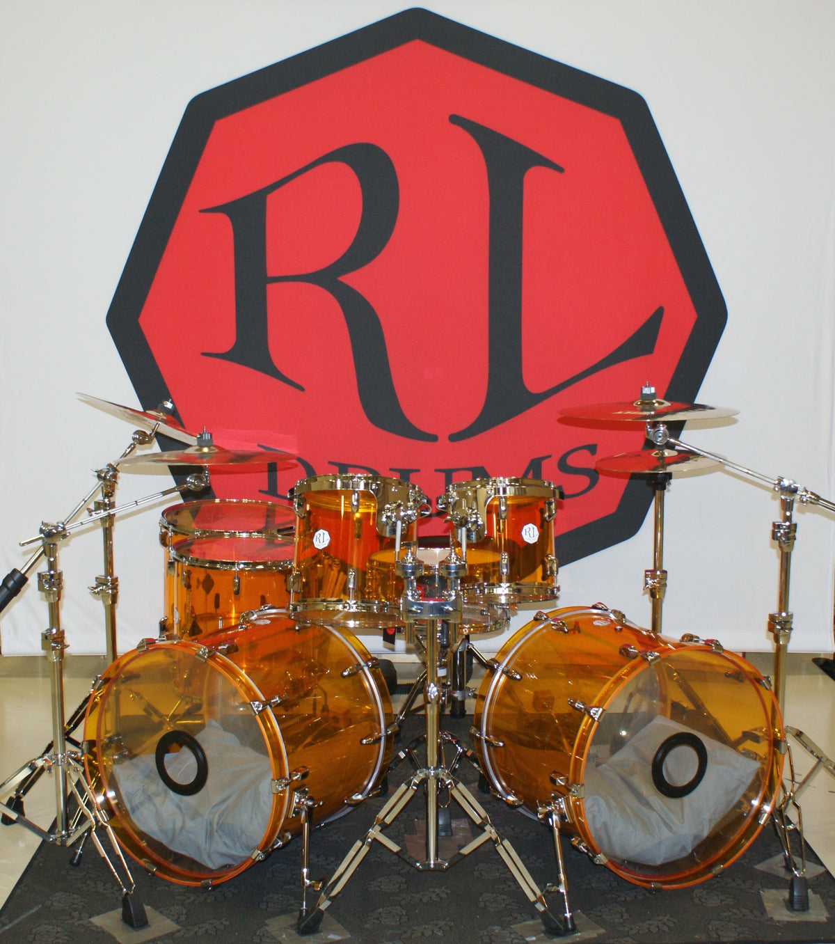 Amber Seamless Acrylic Drum Shell Pack
