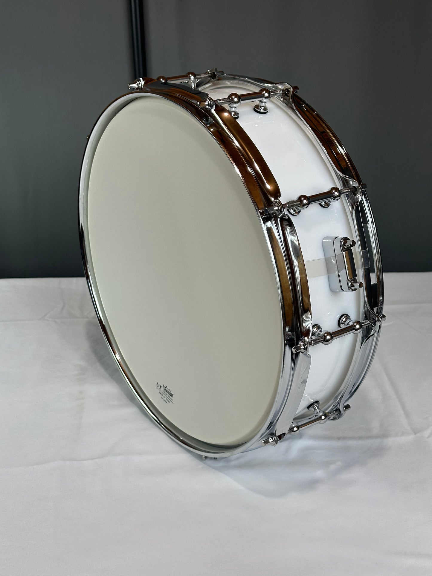 Arctic White Acrylic Piccolo Drum ASD-14x4-W