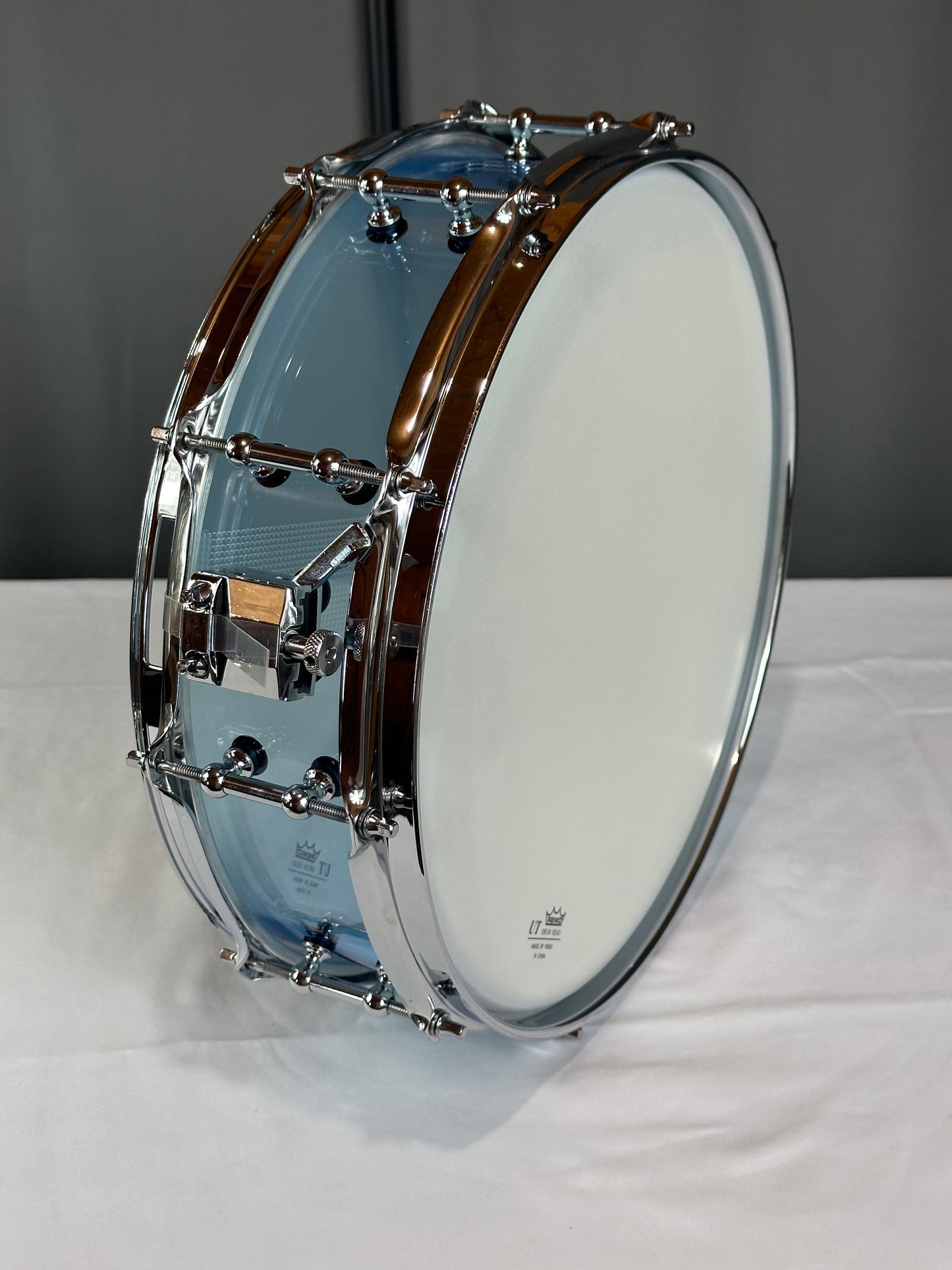 Transparent Blue Acrylic Piccolo Drum SD14x4-TB