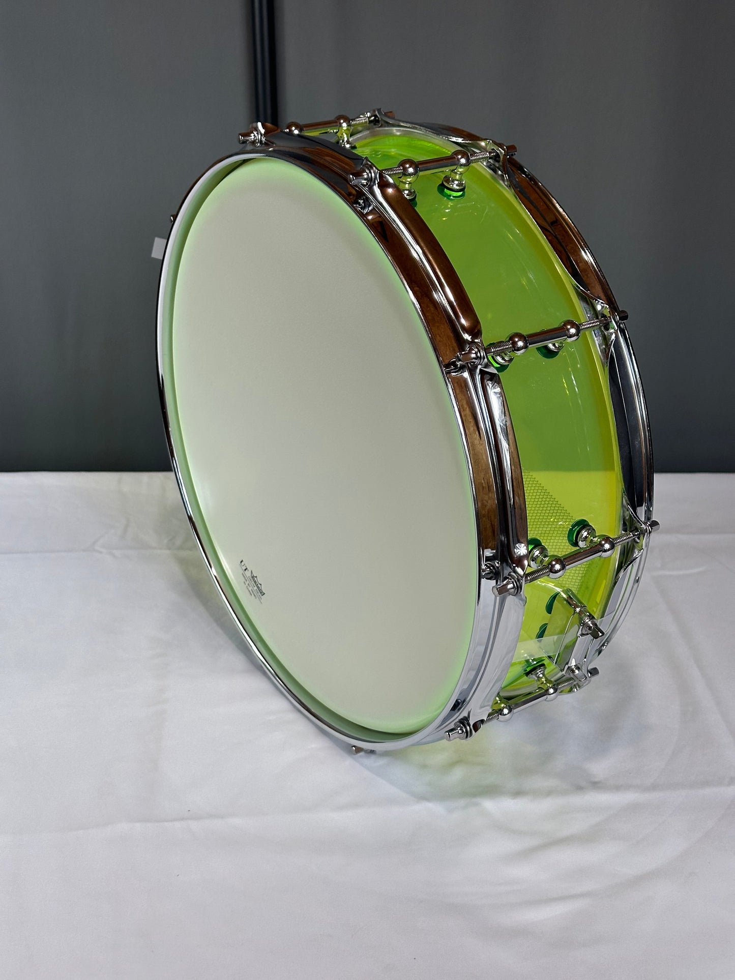 Fluorescent Green Acrylic Piccolo Drum SD14x4-FG