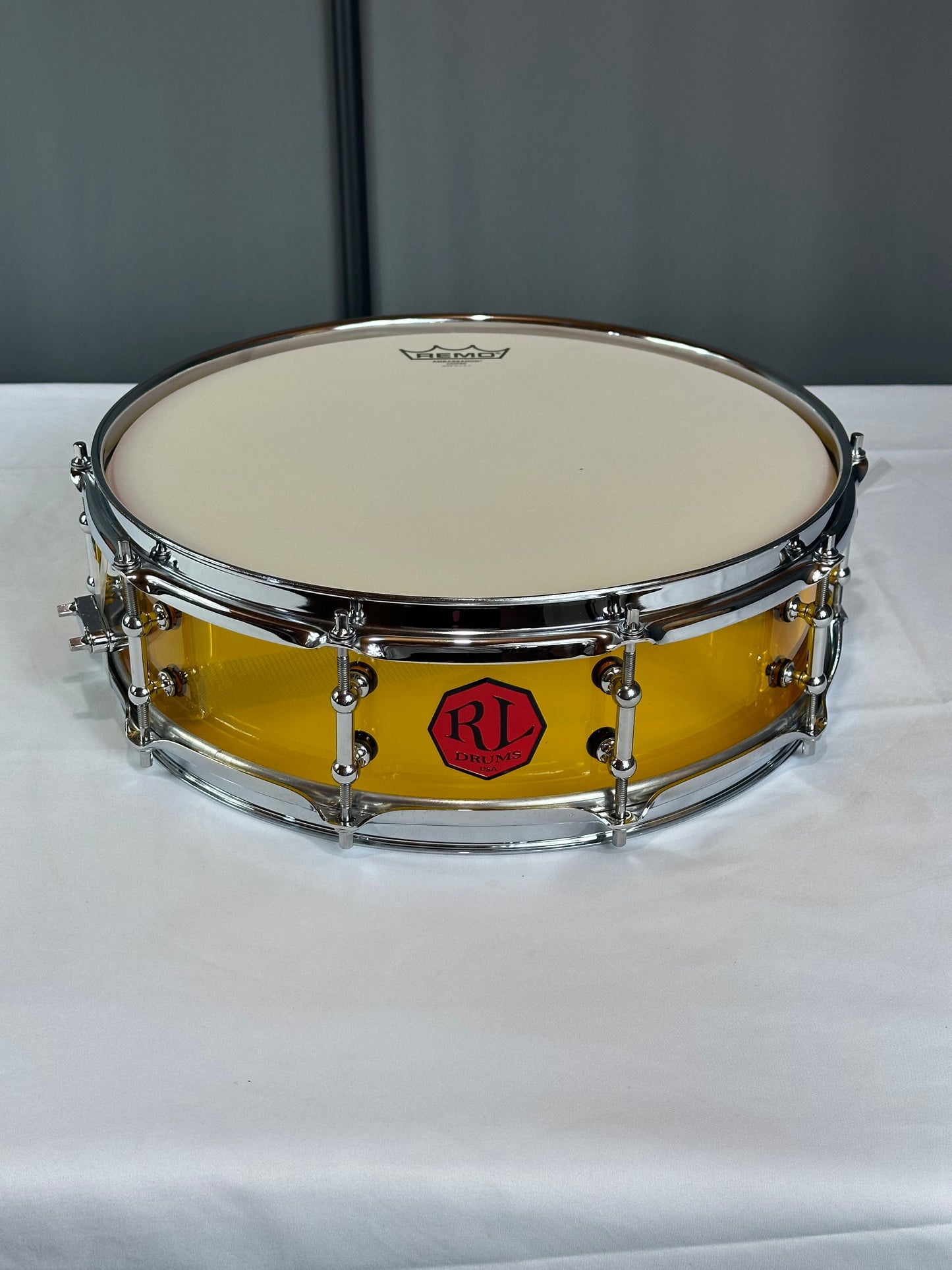 Amber Acrylic Piccolo Drum ASD-14x4-A