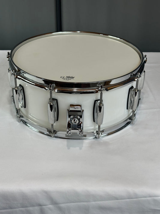 Arctic White Acrylic Snare Drum ASD-14x6-W