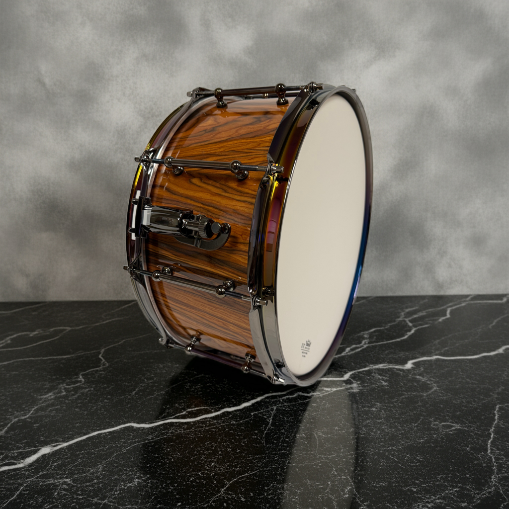 Rosewood Snare Drum with Black Nickel Hardware