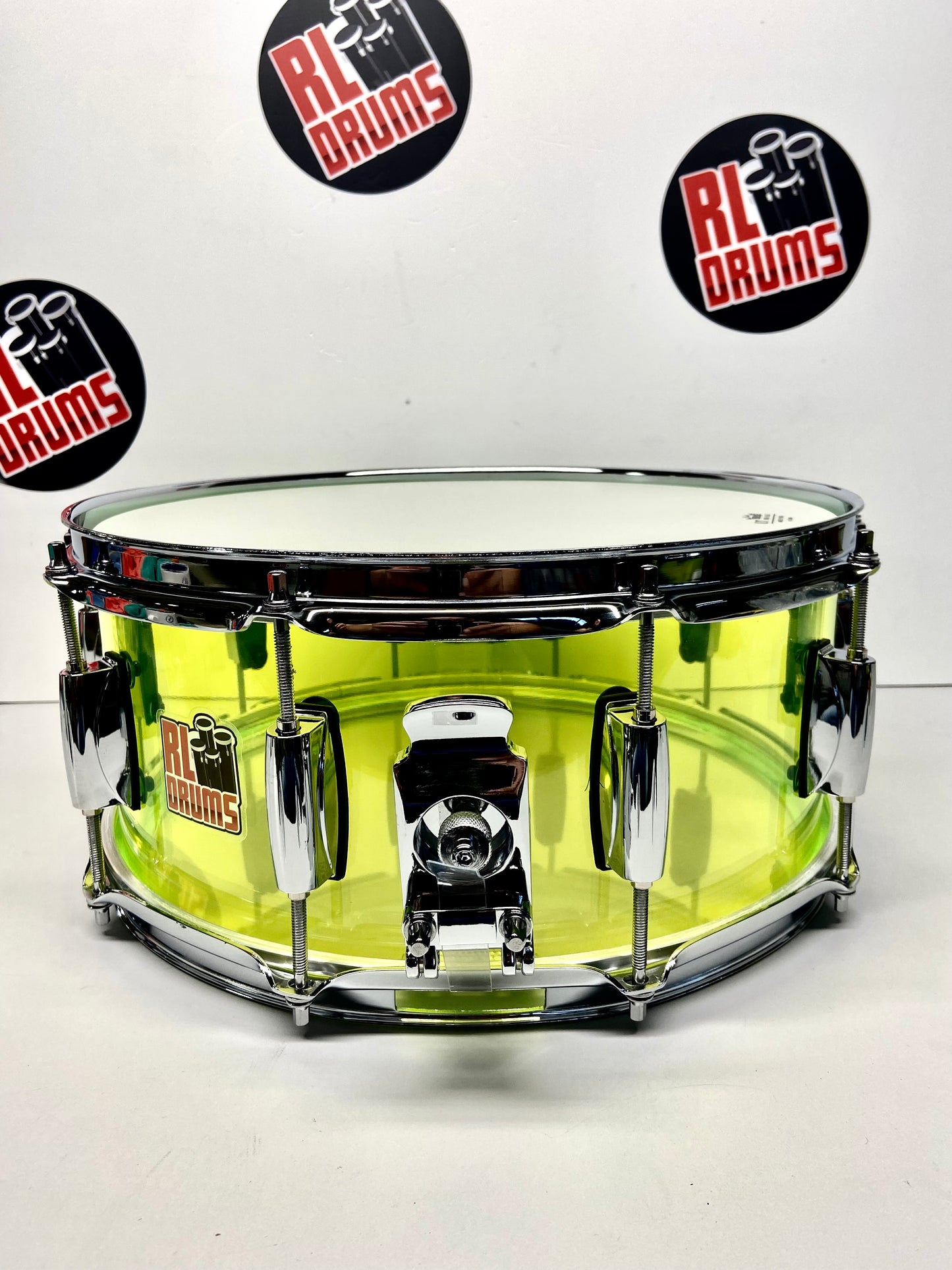 Fluorescent Yellow Acrylic Snare Drum