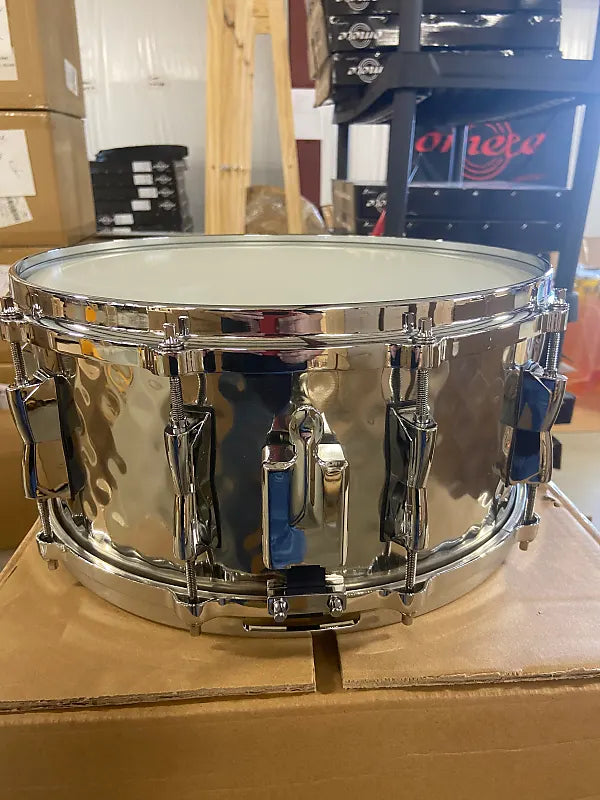 Hammered Stainless Snare Drum
