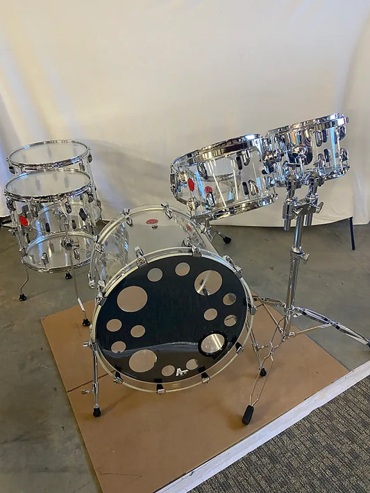 Clear Acrylic Drum Set
