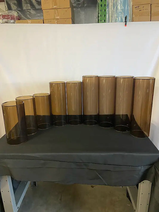 Smoke Acrylic Octoban Shell - 9 Pack (6”x12”,12”,12”,16”,16”,18”,18”,18”,18)