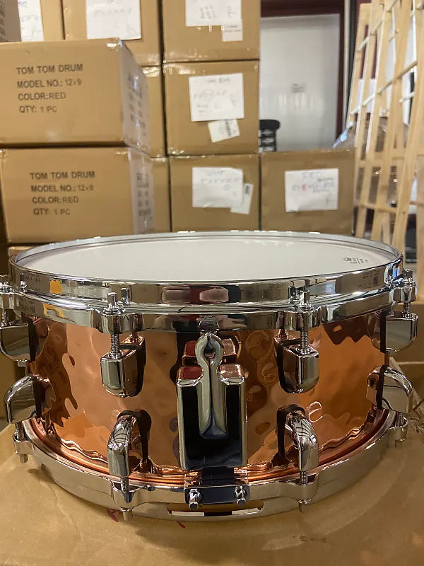 Copper Snare Drum With Chrome Hardware