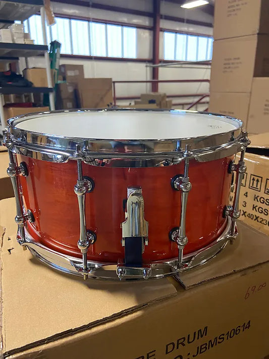 Orange Burst Snare Drum-JBMS10614