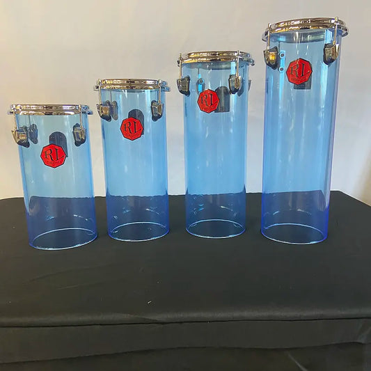 Transparent Blue Acrylic Octoban- 4 Pack (6”x12”,14“,16",18")