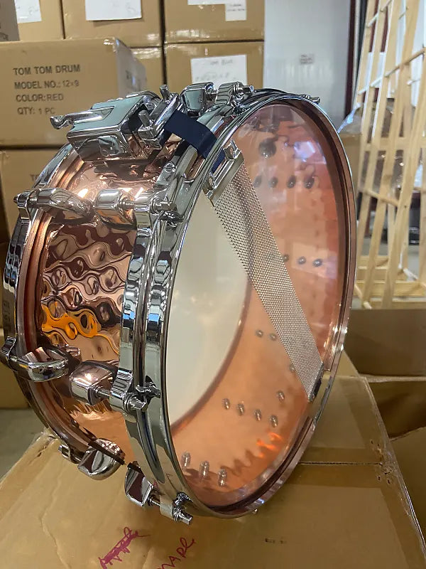 Copper Snare Drum With Chrome Hardware