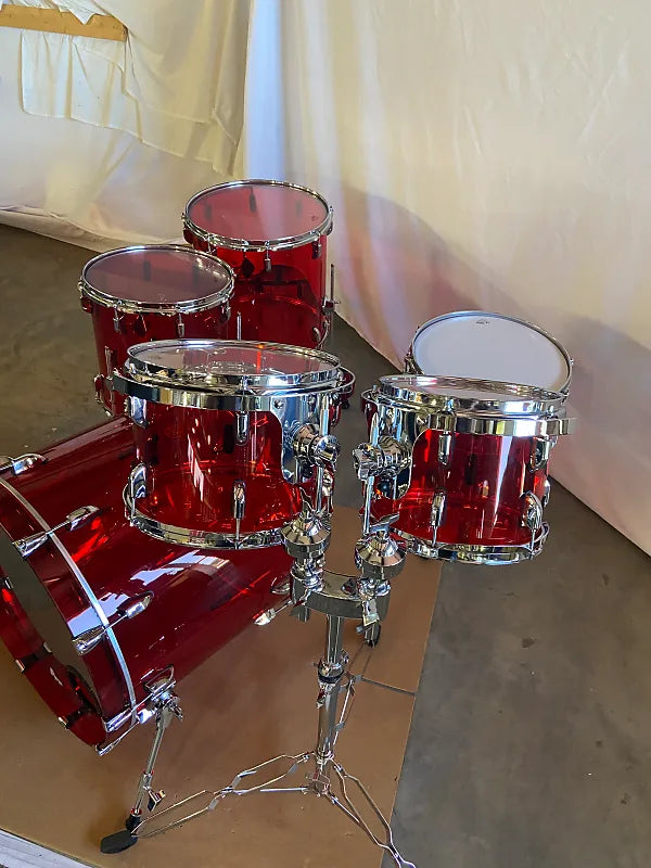 Red Acrylic Drum Set RSP6 – RL DrumsRed Acrylic Drum Set RSP6 – RL Drums  