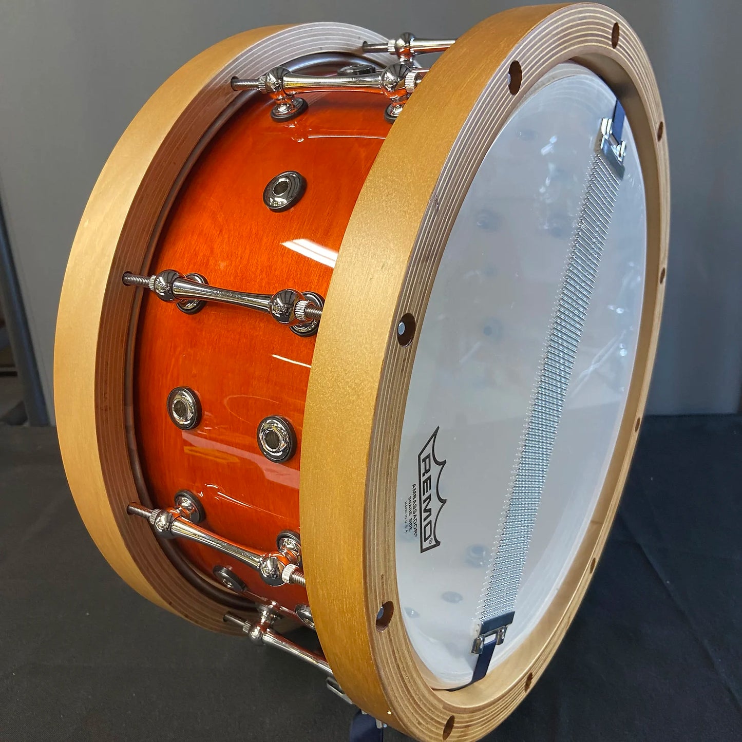 Birch Snare Drum with Wood Hoops