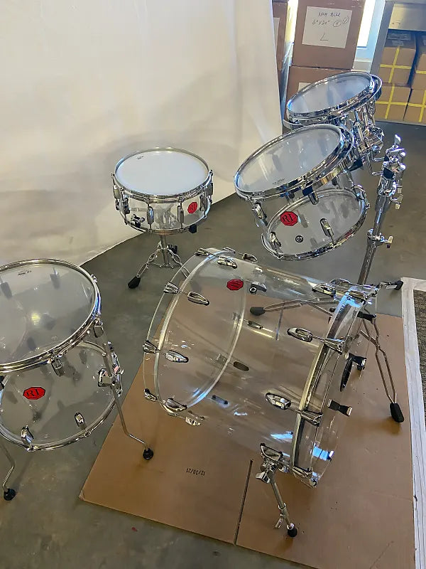 Clear Acrylic Drum Set