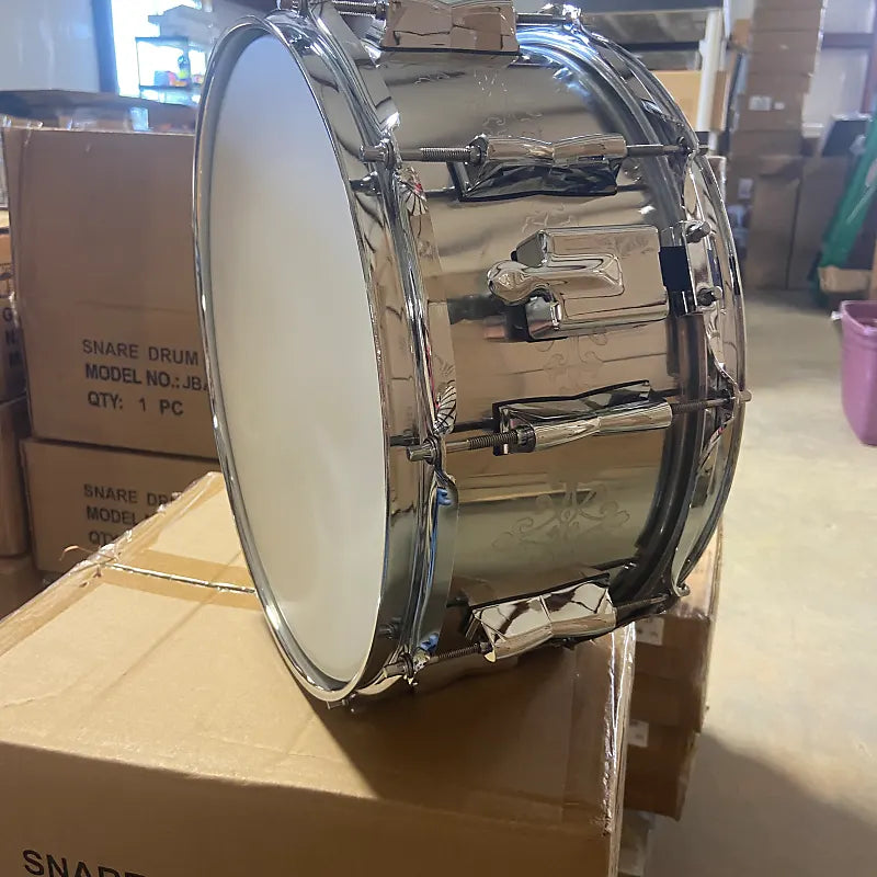 Patterned Stainless Snare Drum