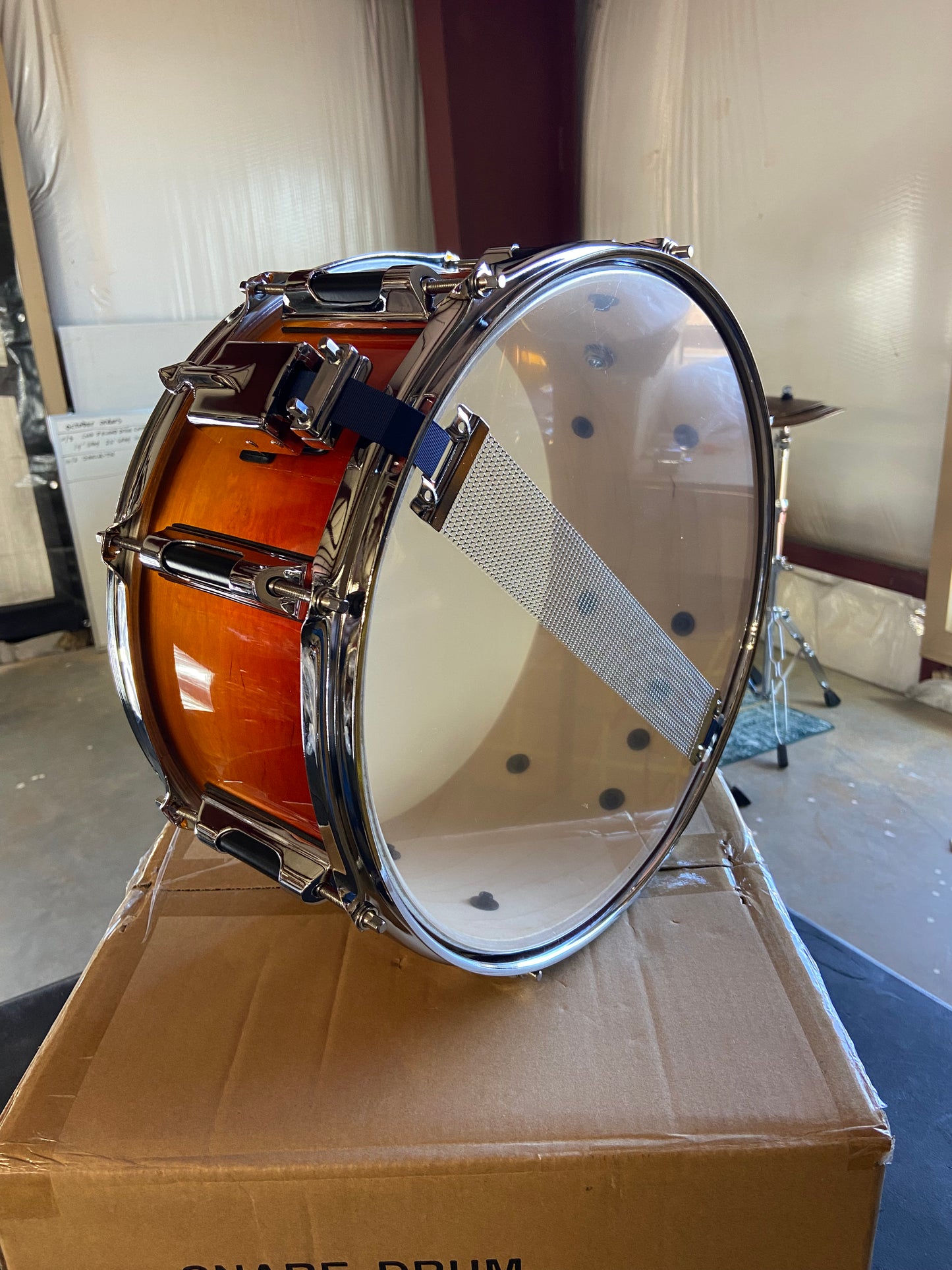 Orange snare drum