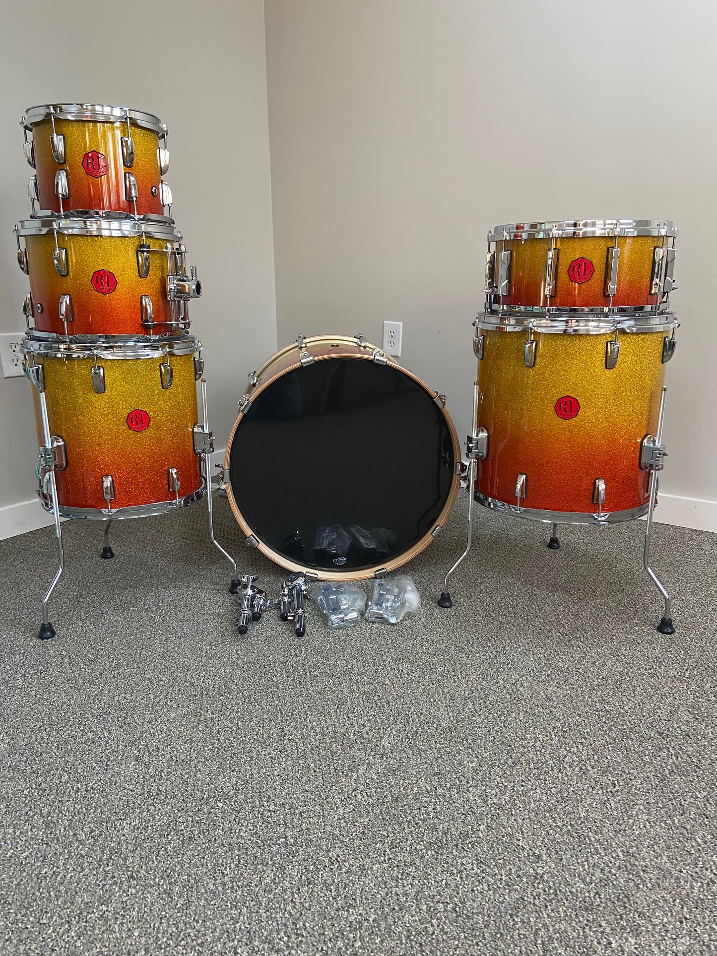 Birch Sunburst Sparkle Fade Lacquer Shell Pack - 6 Piece