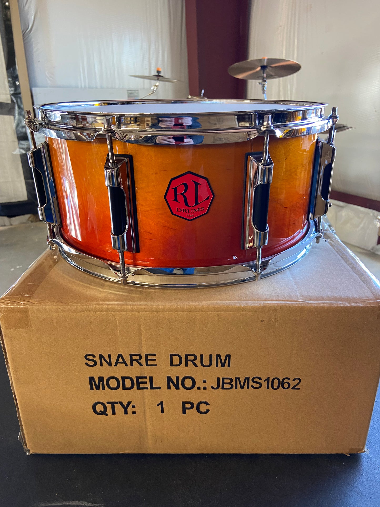 Orange snare drum