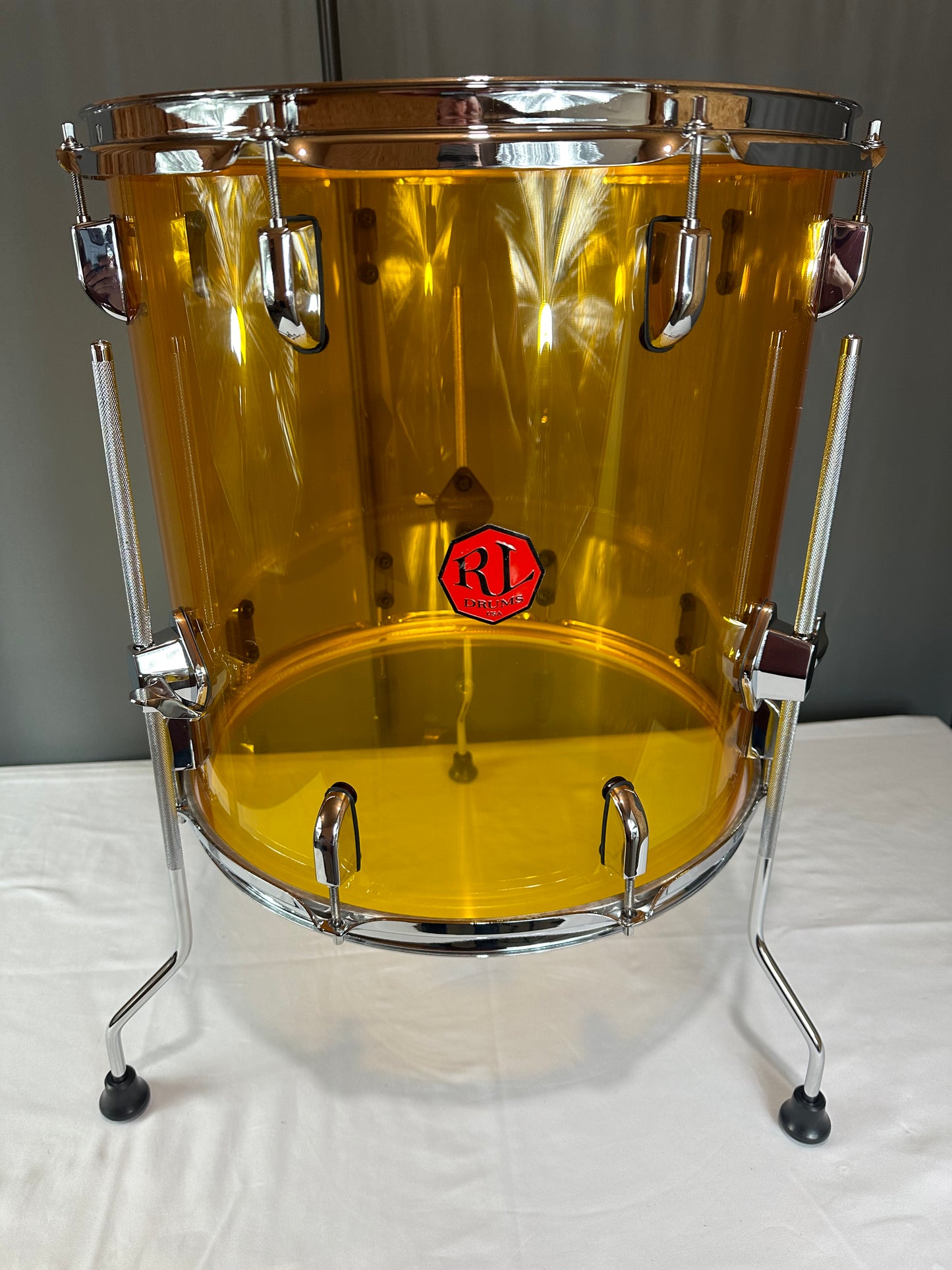 Amber Seamless Acrylic 16"x16" - Floor Tom Drum