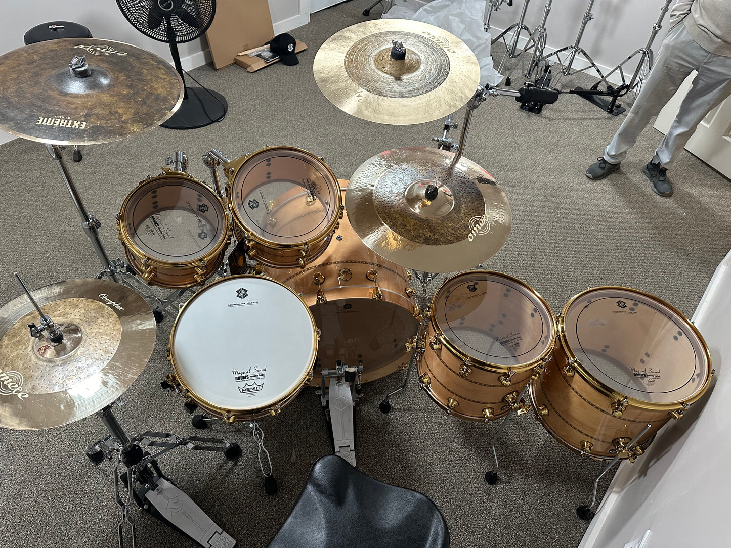 SOUNDWAVE MASTER GLORY SOUND MAPLE LOG W/HAND INLAY DRUM KIT