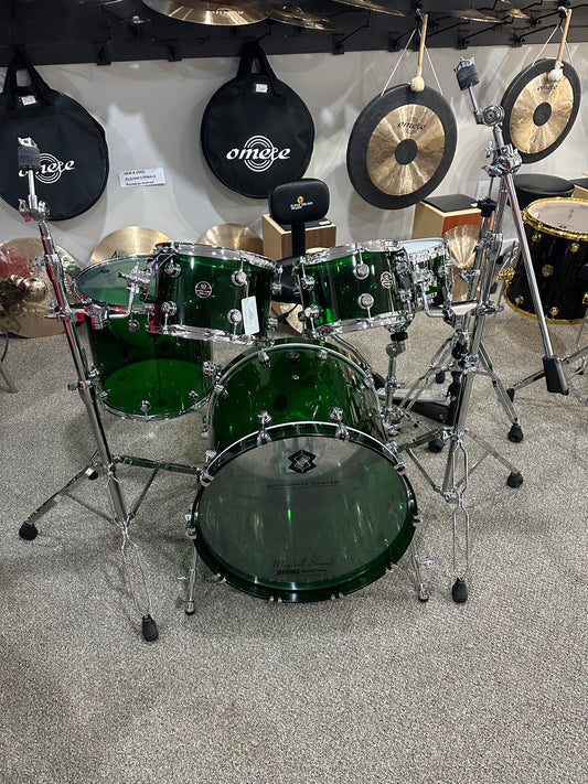 SOUNDWAVE MASTER ICE CRYSTAL SOUND SERIES EMERALD GREEN DRUM KIT ICSSEG