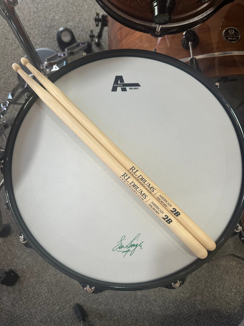 American Hickory RL Drumsticks 2B-AHOT-BRICK