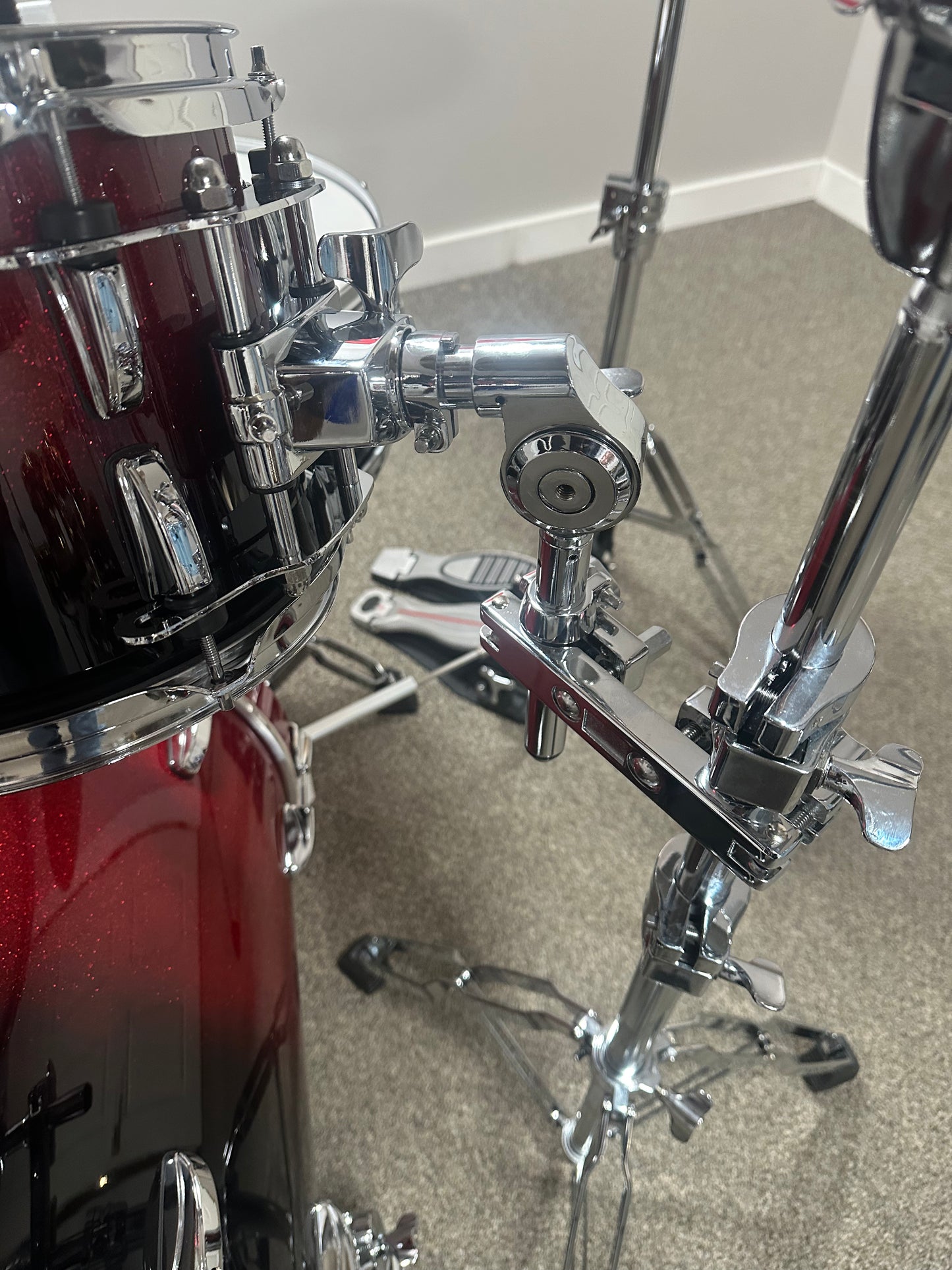 RL Drums Evolution Red Sparkle Fade Complete Turnkey Drum Set