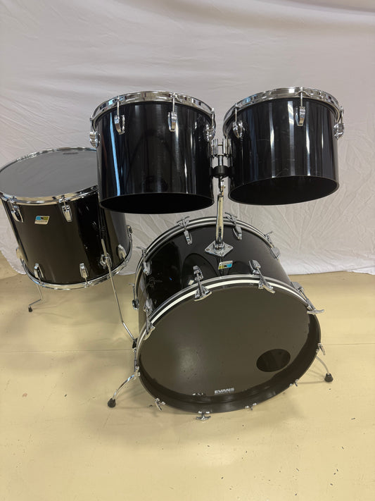 Early 70's Ludwig Vistalite -Black Drum Kit