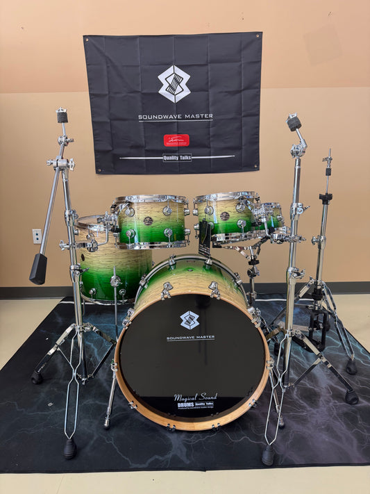 SOUNDWAVE MASTER ORIGINAL SOUND WHITE ICE GREEN DRUM KIT