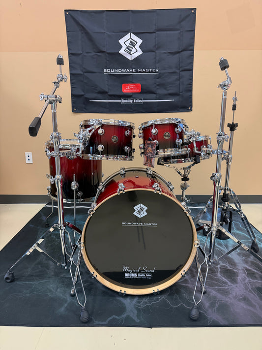SOUNDWAVE MASTER ORIGINAL SOUND BURGUNDY RED DRUM KIT