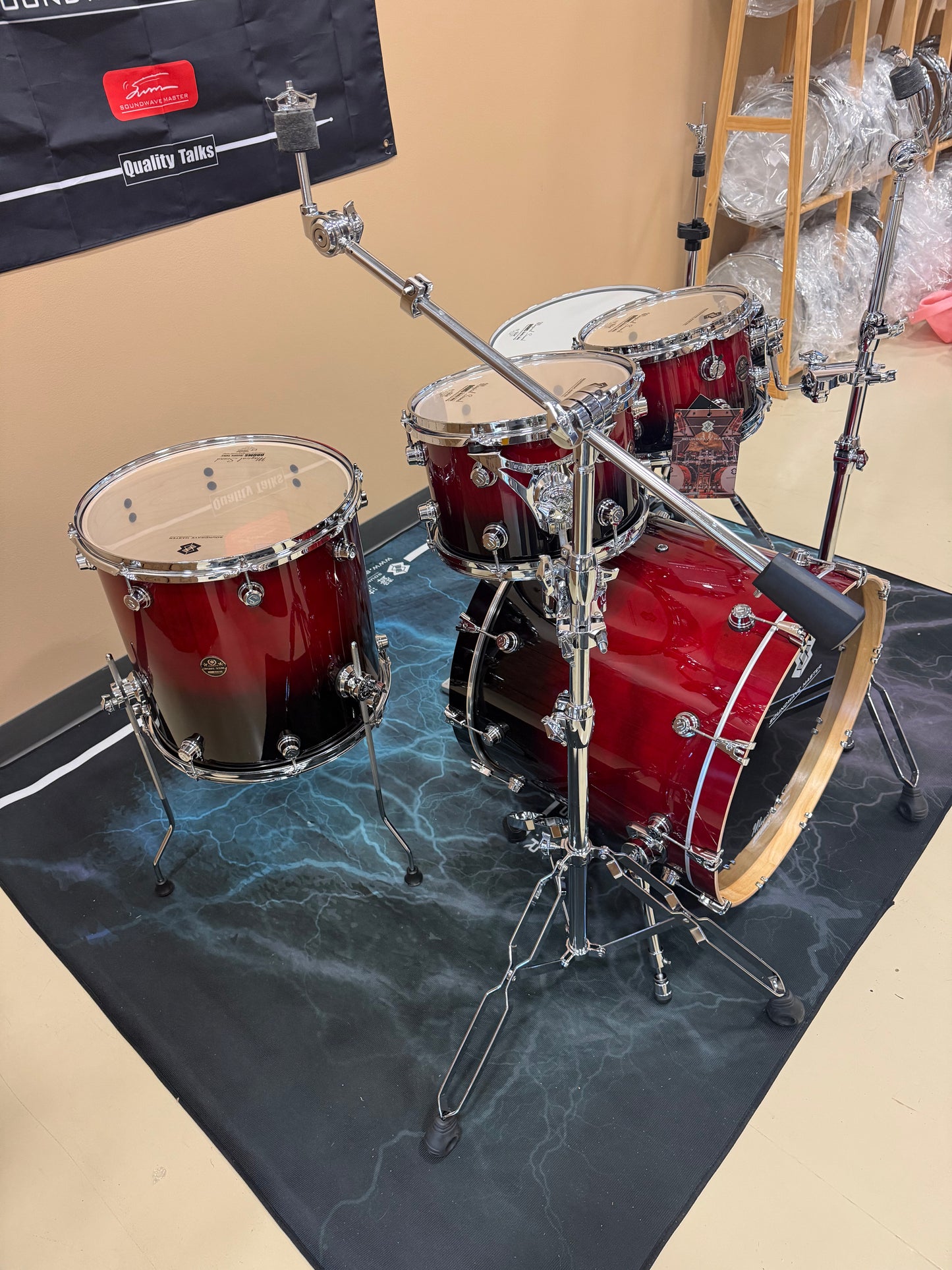 SOUNDWAVE MASTER ORIGINAL SOUND BURGUNDY RED DRUM KIT