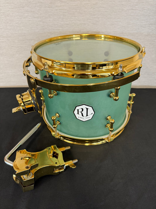 Frosted Coke Bottle Green Seamless Acrylic 10"x8" Gold Color Hardware Tom Drum