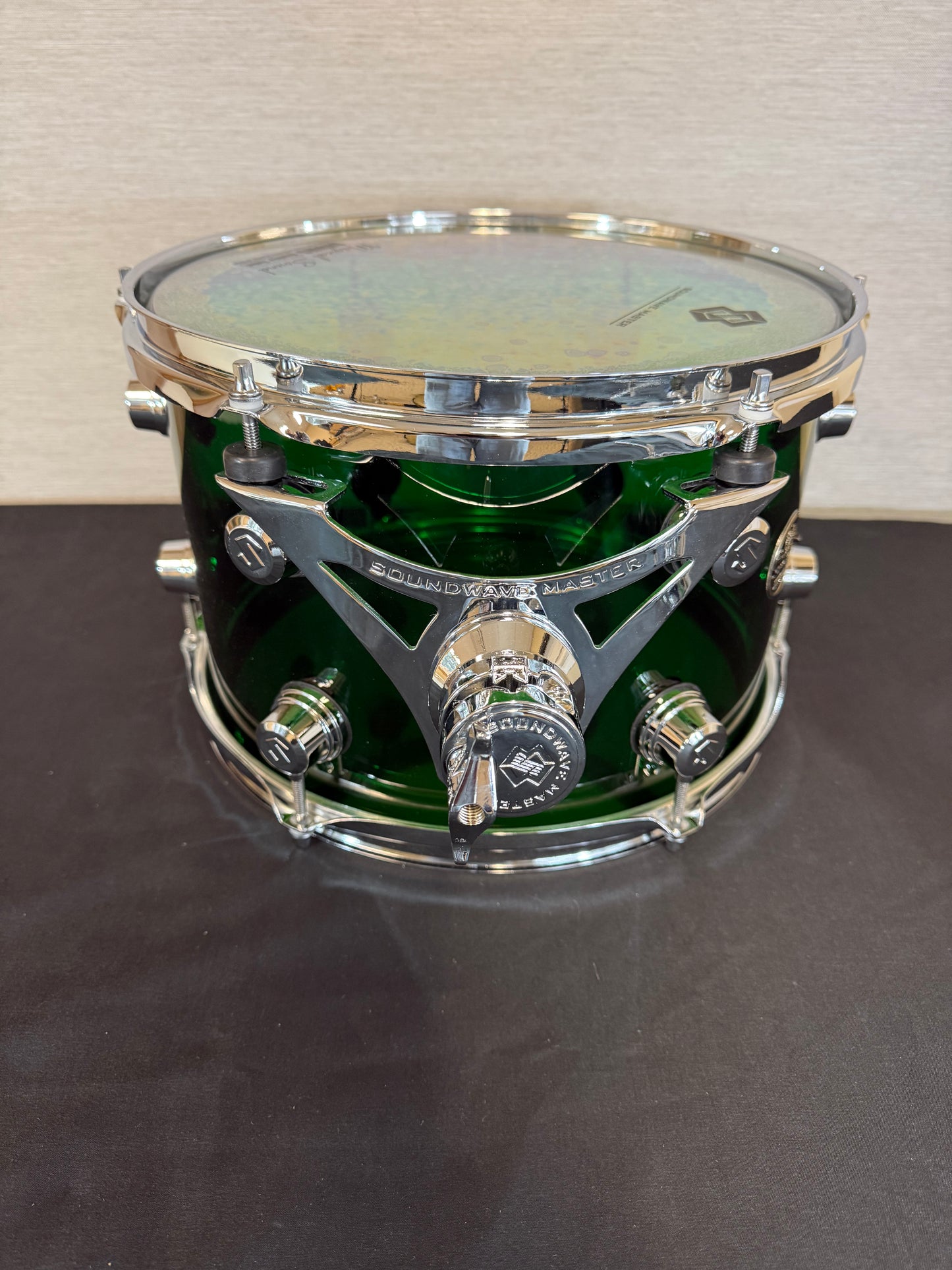 SOUNDWAVE MASTER ICE CRYSTAL SOUND SERIES 12"x8" EMERALD GREEN RACK TOM