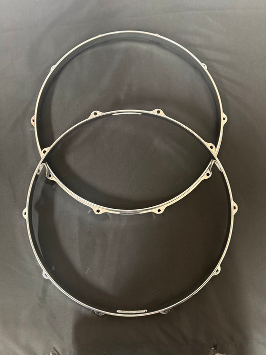14" Die Cast Aluminum Snare Hoop Pair